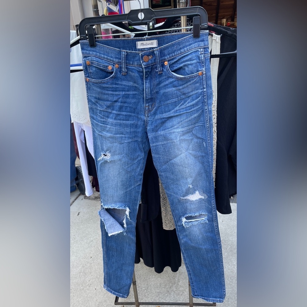 EUC Madewell Distressed Blue Jeans